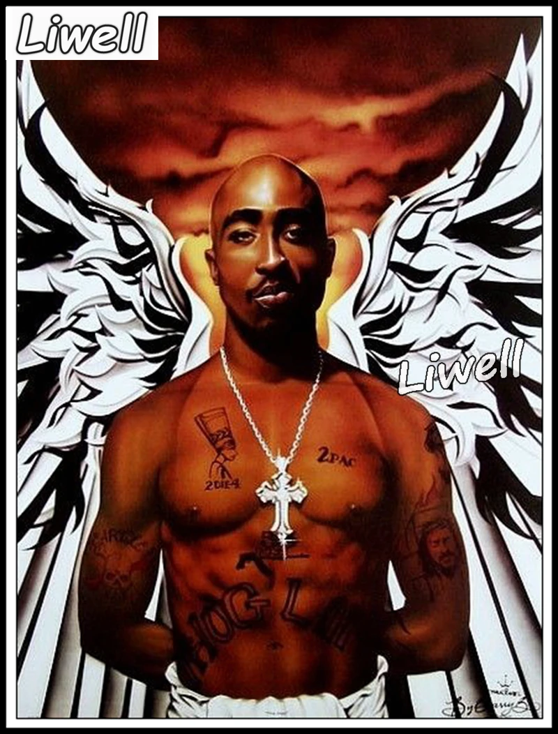 Hip-Hop 2Pac オリジナルパネル 2PAC/ TUPAC / Mサイズ 26cm / PAPM_0148 | ポップアートパネル