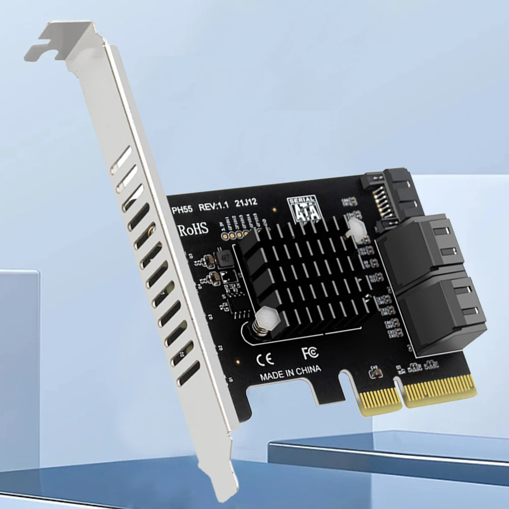 PCIe to 5 포트 확장 카드, 캐스케이드 트림 지원, PCI-E SATA 3.0 컨트롤러 카드, 윈도우, 리눅스, 맥 OS용, SATA 3.0