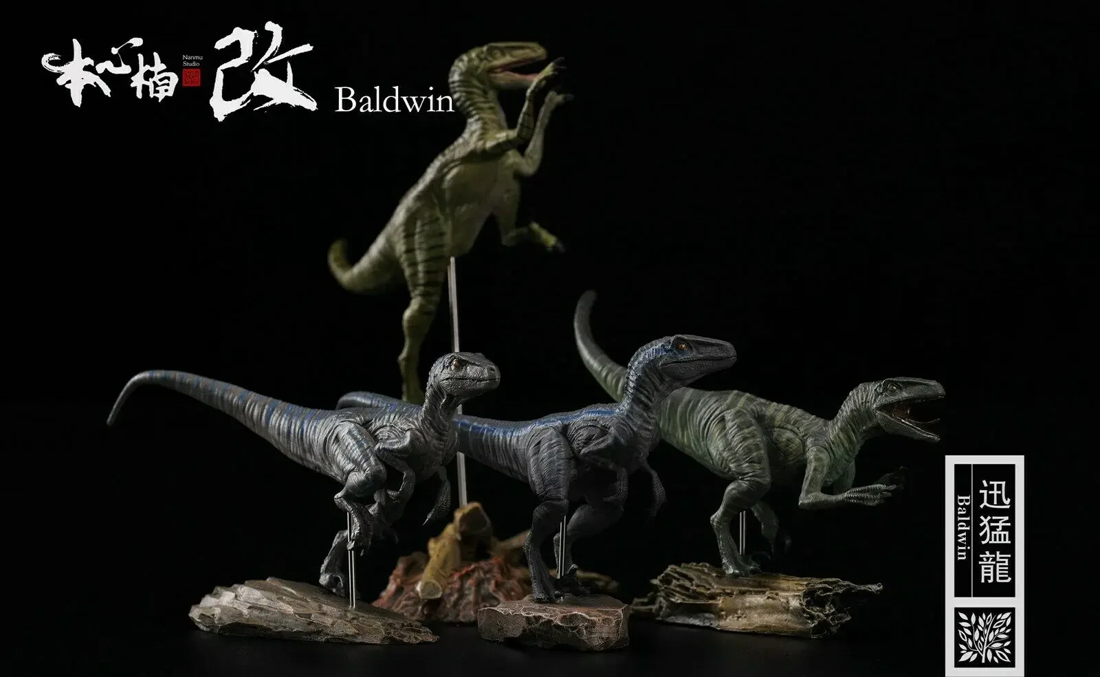

IN STOCK Nanmu 1/35 Raptorsquad Figure 4PCS Velociraptors Dinosaur Toy Baldwin Ceasar Diana Edgar Animal Model