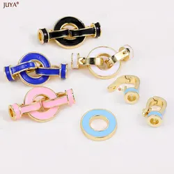 JUYA Enamel Copper Clasps Connector Fasteners For DIY Jewelry Making Needlework Beaded Bracelet Necklace Supplies Accessories