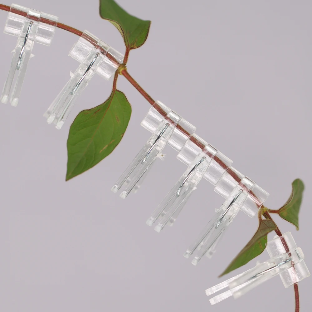 Plastic Plant Supports Plant Clips Plastic Plant Clips Plant Stem Support Plant Support Stick Plant Support Connector Flower Stem Holder 20-100PCS Plastic Grafting Clips Watermelon Garden Plant Support Vegetable Flower Vine Stalks Fix Grow Stands Gardening Supplies