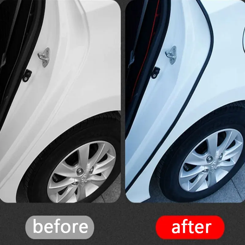 Car Door Seals Double-Layer Auto Weatherstrips Soundproof Waterproof Rubber Car Sealing Strip Universal For Door Trunk Hood