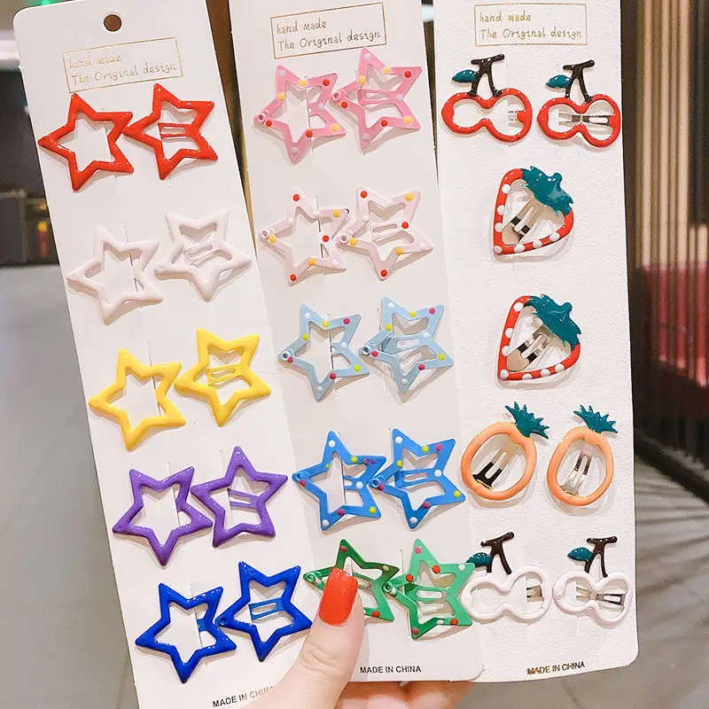 Baby Accessories luxury	 28/20/18/Lot Solid Color Colorful Star Hairpins Snap Clips Kids Sweet Hair Ornament BB Clip Barrettes Fashion Hair Accessories baby stroller mosquito net Baby Accessories