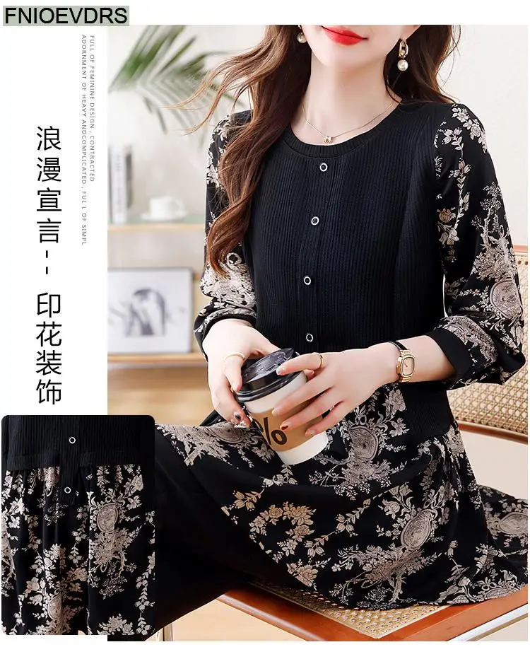 Loose Clothes Women 2024 Autumn Long Elegant Office Lady Floral Shirts Casual Retro Vintage Ruffles Tunic Peplum Tops Blouses