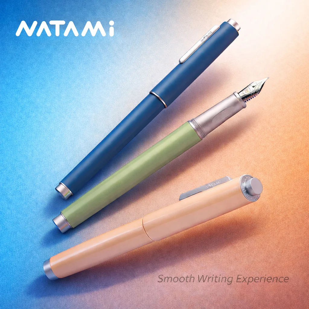 Natami Fountain Fine Nib (F) Cartridge Ink Smooth Writing Metal Clip Office School Gift Pen_voghion.com