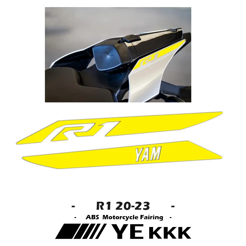 Rear Tail Fairing Sticker Rear Seat Line Hollowing 2020-2023 21 22 23 All Logo For YAMAHA YZFR1 YZF-R1 R1M YZF1000