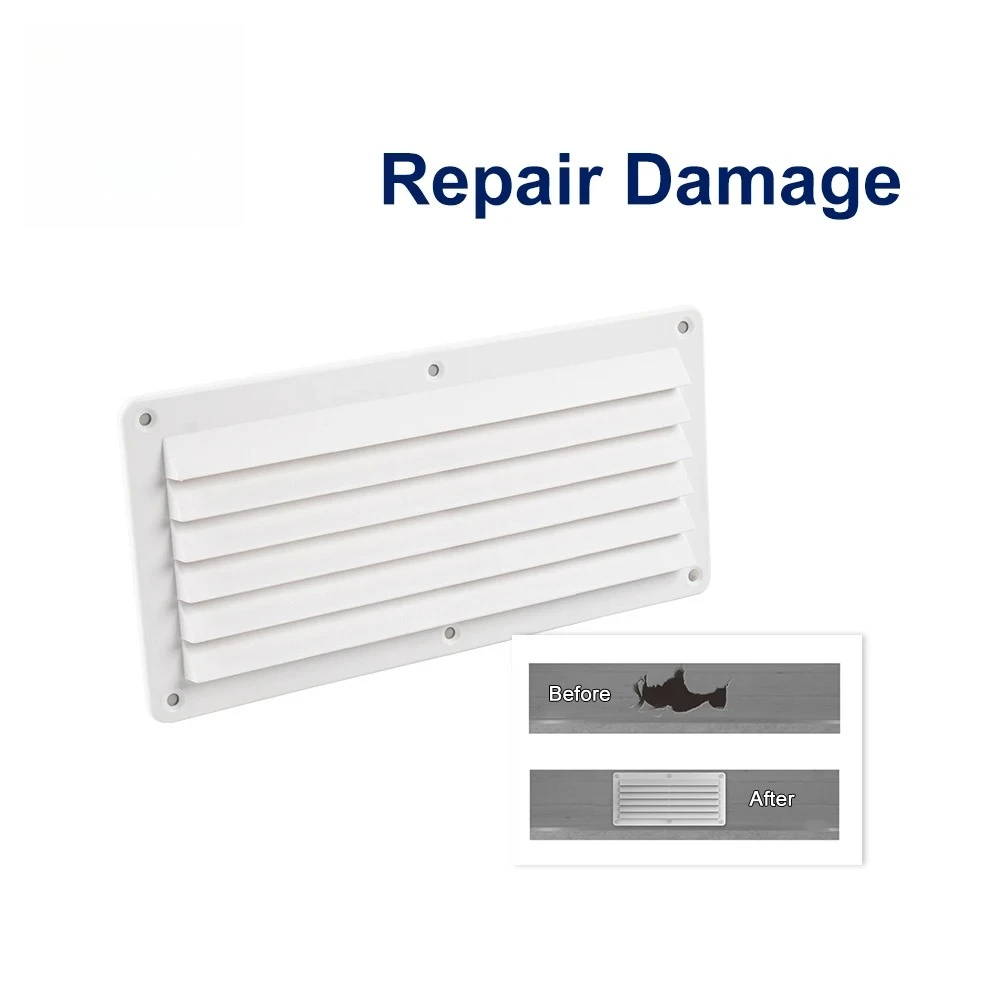 พัดลมดูดอากาศ Louver พลาสติกกันน้ํา - ช่องระบายอากาศแบบมีรูสําหรับ RV/Motorhome/คาราวาน 1