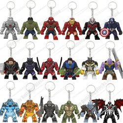 Hot selling superhero keychains full range 3D models DIY building blocks toys classic movie models children's toys gifts