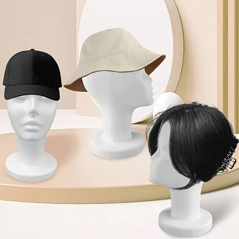 Female White Foam Mannequin Head Light Weight Manikin Head Suit For Display Wig Hat Scarves Perfect DIY Makeup Doll Head