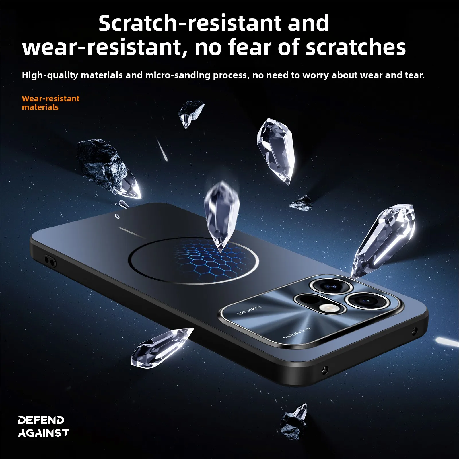 Premium Ultra-Thin Magnetic Frosted Lens Shockproof Case - Stylish Full Coverage Protection