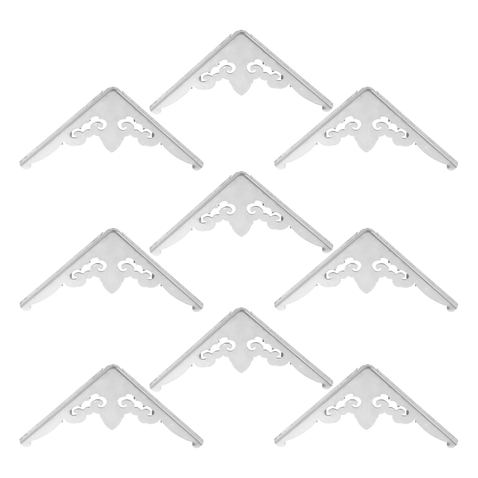 

10 Pcs Furniture Corner Protectors Metal Book Cover Corners School Album Gift Box Edges Zinc Alloy Books Guard