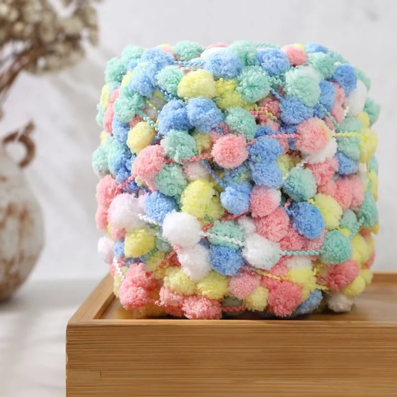 100g/공 무지개 작은 공 뜨개질 원사 Pom Pom 니트 담요 쿠션 라인에 대 한 크로 셰 뜨개질 원사 DIY 크로 셰 뜨개질 매트 스레드