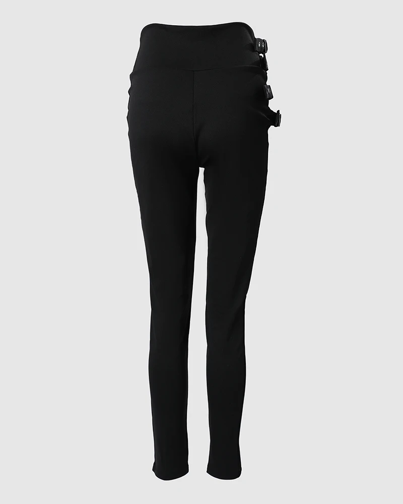 Description Picture 6 of itemSexy Zipper Black Slim Pants 2025 Autumn Women Fashion High Waist Skinny Pencil Pant Female Streetwear Trousers y2k Ladies Pants