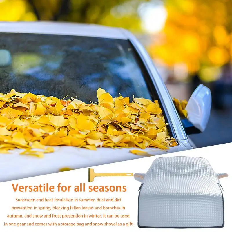 Copriauto Mezza Copertura Per Parabrezza In Alluminio E Cotone, Per SUV/MPV (4.7-4.95m) - 5