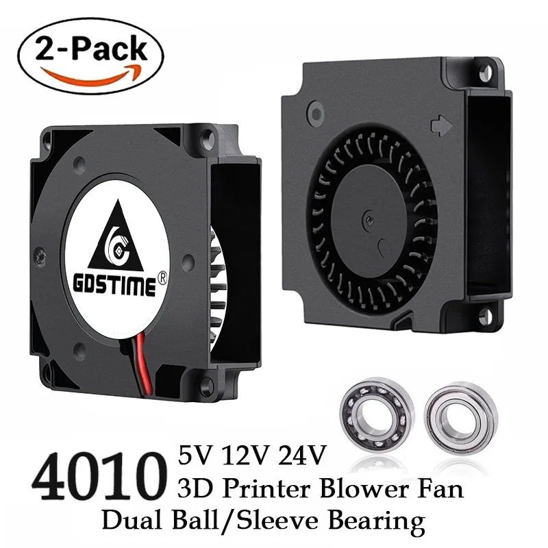 Gdstime 40 mm Ventilador da Impressora 3d 12v 24v 5v 4010 Ventilador Acessórios de Refrigeração da Impressora dc Turbo Ventilador Ventilador Radial Fãs 40x40x10 mm Pcs