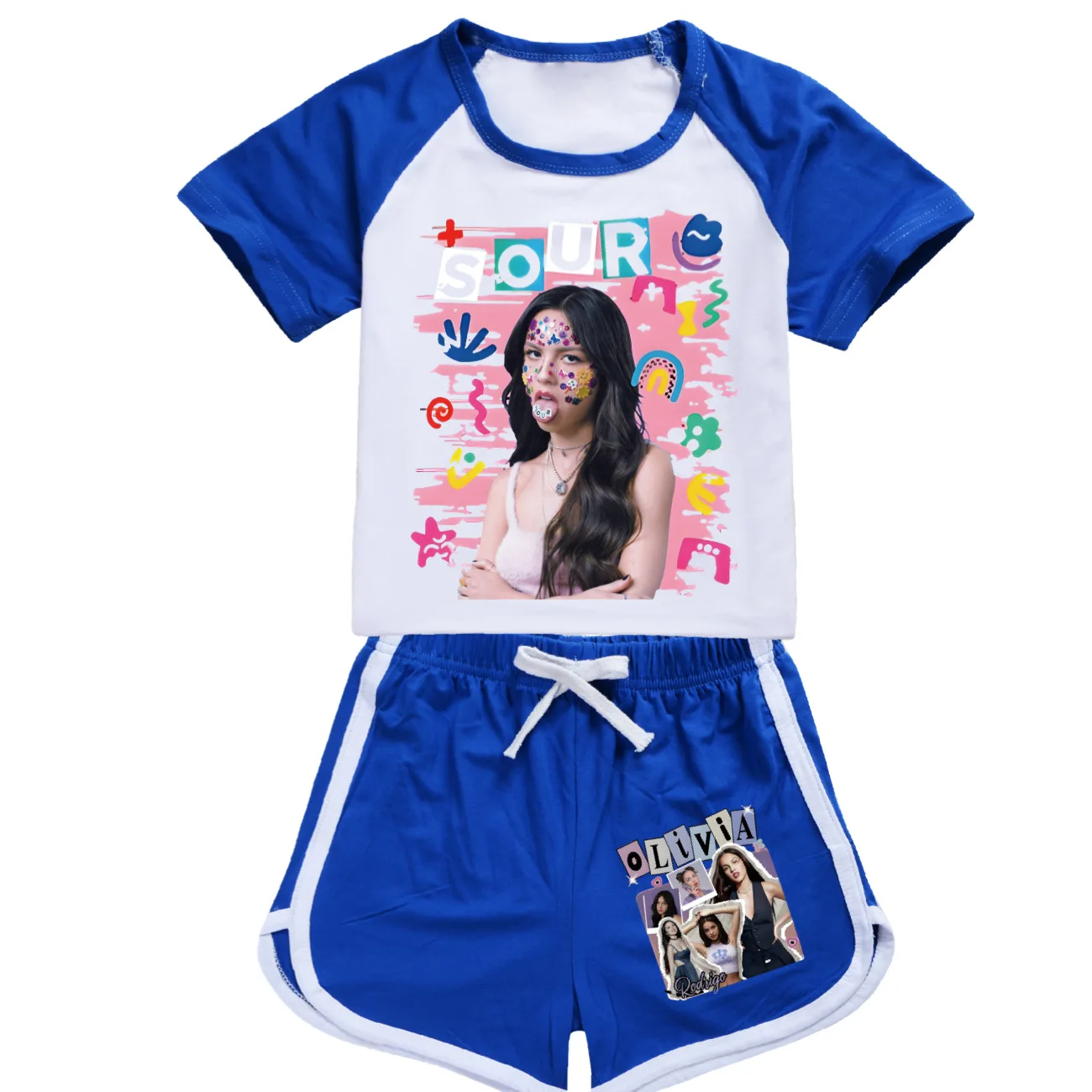 O-Olivia Cool R-Rodrigo Girl Pajamas Kids Clothing Boys T Shirt Shorts Set Boys Clothes 2-16Years Child Teenage Kids Sport Shirt 4