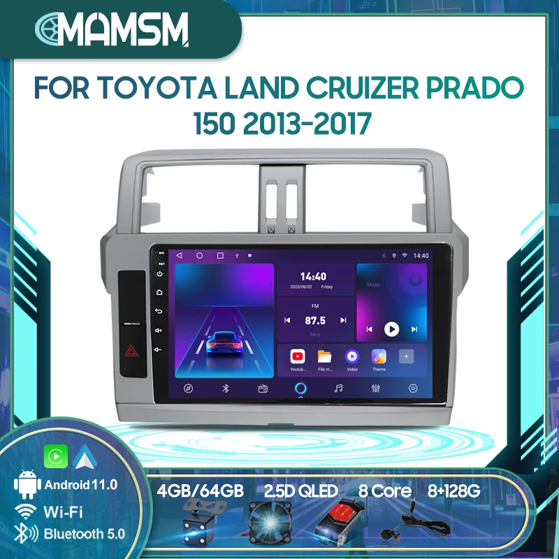 

Автомобильный мультимедийный плеер MAMSM, 2DIN, для Toyota Land Cruizer Prado 150 2013-2017