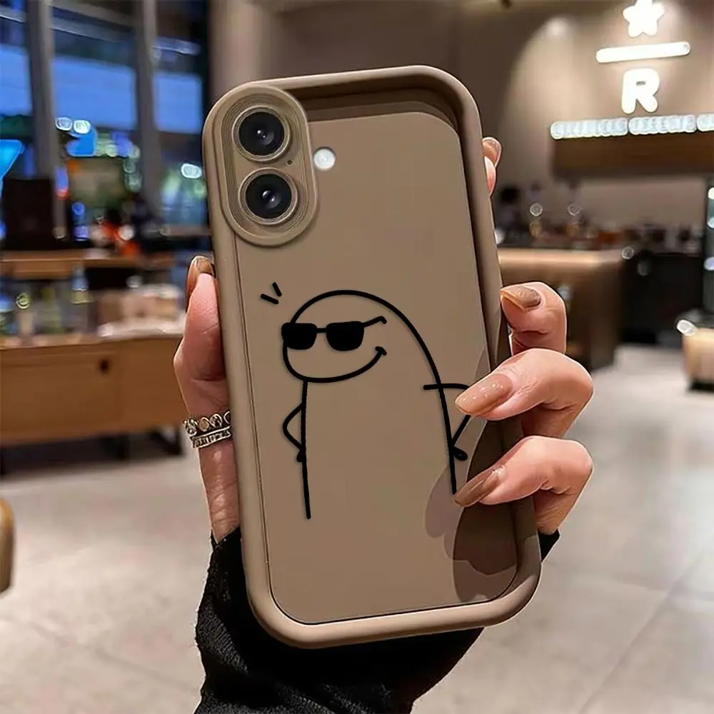 Artistic Cartoon Line Design Phone Case - TPU Protective DIY Shell
