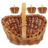 4 Pcs Mini Woven Basket Set Rattan Baskets Storage Bins Tiny Flower Arrangement Holder Small Container Home Storage ganization 1