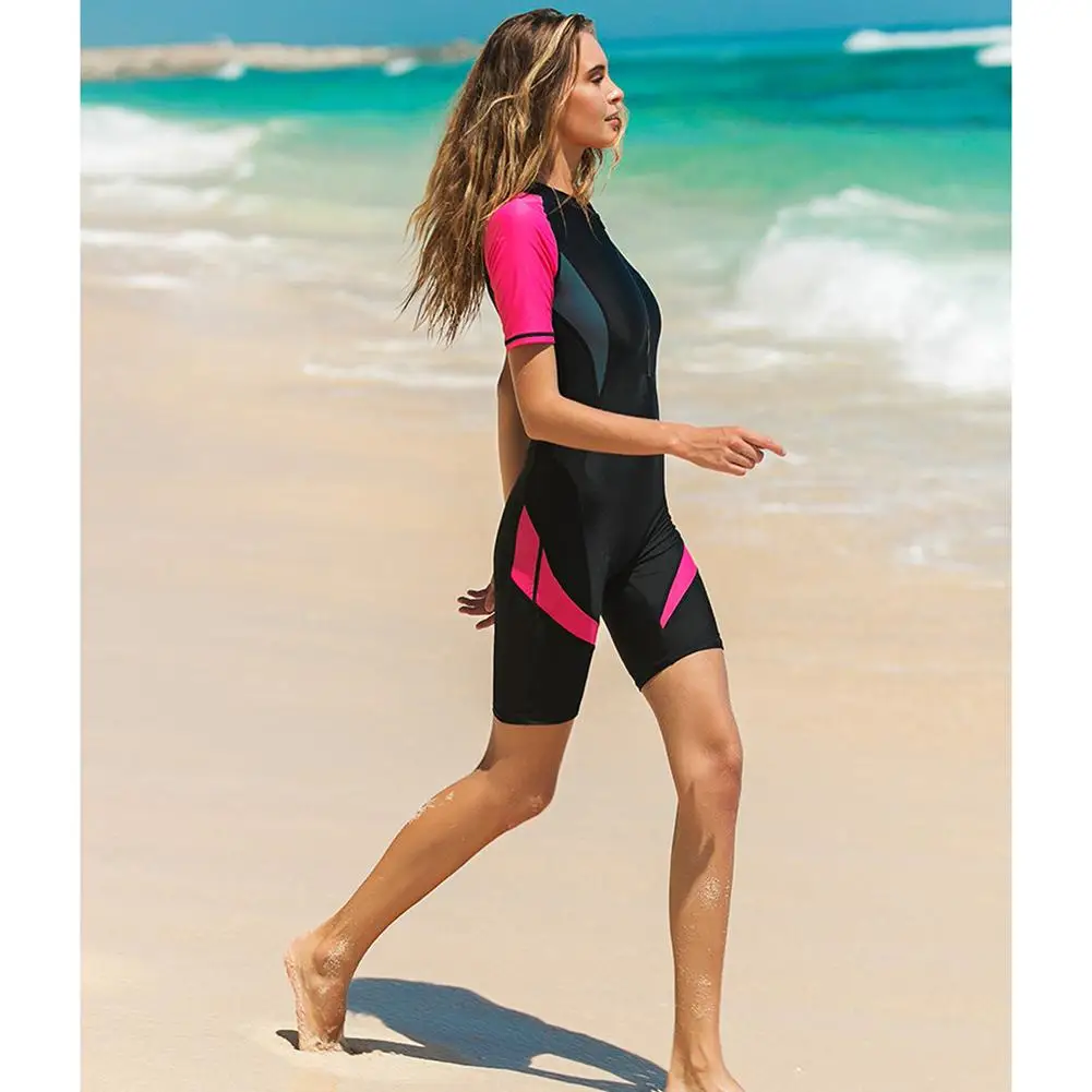 Hot Sale Women's Wetsuits Swimming Tight-fitting Wetsuits For Women Girl One-Piece Hot Sale Short Sleeve Surfing Diving