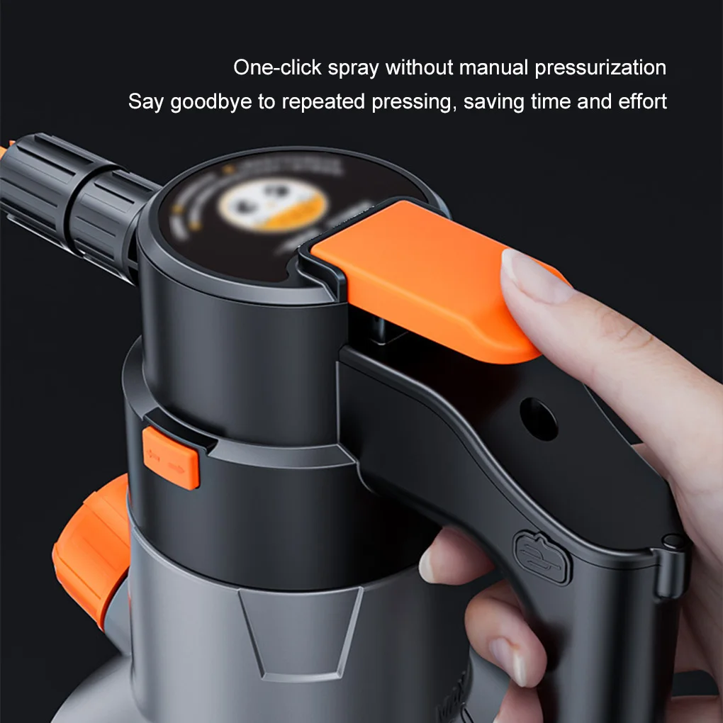 2L Handheld Electric Foam Sprayer Hand Pump Snow Foam Cannon Motorized Car Wash Sprayer for Home Cleaning