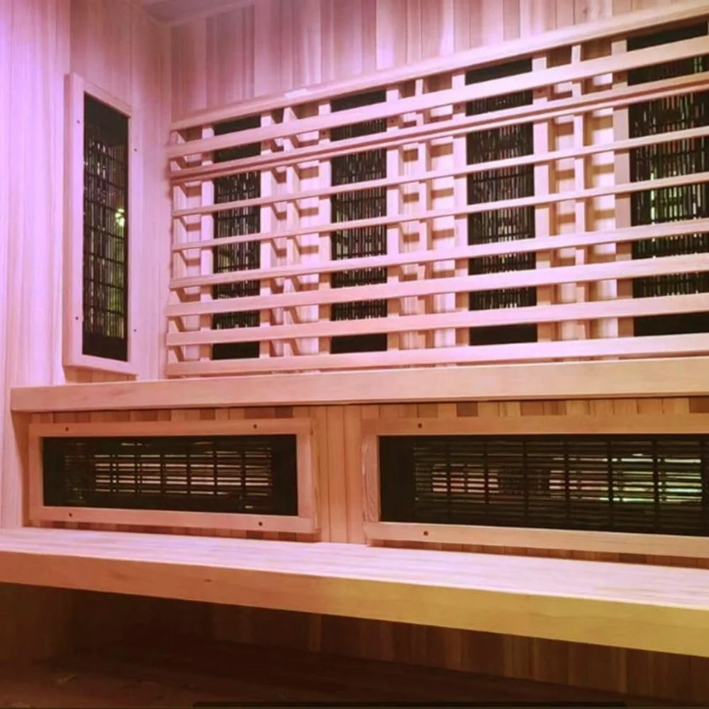 4-Person Home Infrared Sauna, Near & Far Infrared, 4.5kW Conventional Sauna Heater, 170° in Under 1-Hour, Premium Cedar, Sauna 2