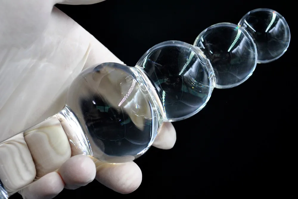 Grandi perline anali in vetro Pyrex, palline grandi, dildo di cristallo, butt plug, cazzo artificiale, masturbarsi_voghion.com