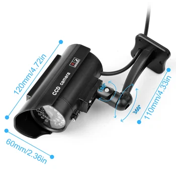 Dummy CCTV Camera Weatherproof Fake CCTV  Camera with Flashing Red LED Light CCTV Cam Theft Deterrent for Outdoor Indoor 1
