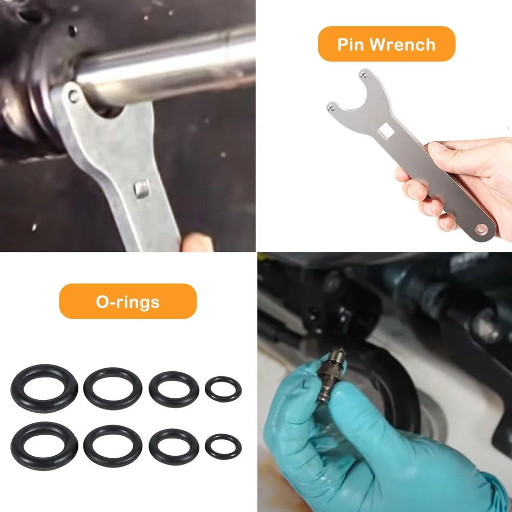 Car HS5157 Front Mount Hydraulic Steering Cylinder Seal Kit for HC5340 HC5341 HC5342 HC5343 HC5344 Seastar with Wrench