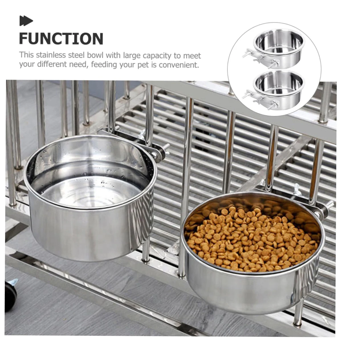 Stainless steel food basin food box bowl water basin water cup trough bird specific feed anti spill cup