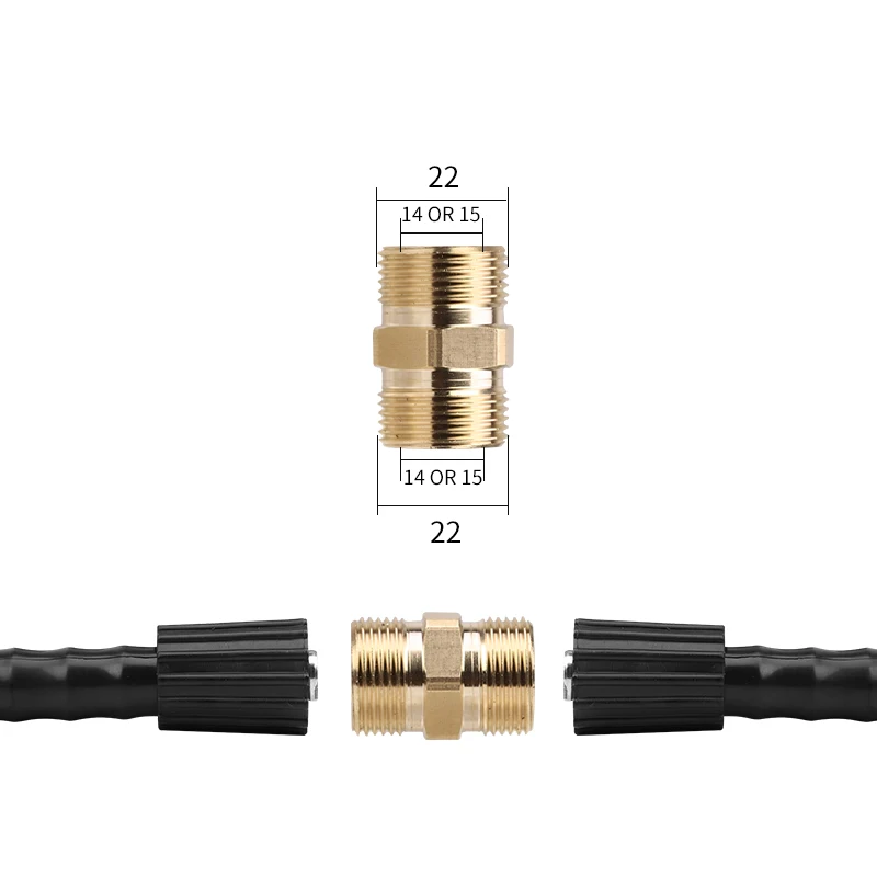 Car Wash Accessories Adapter For High Pressure Washer Gun Hose M22 M18 M14 Car Cleaning Quick Connection 3