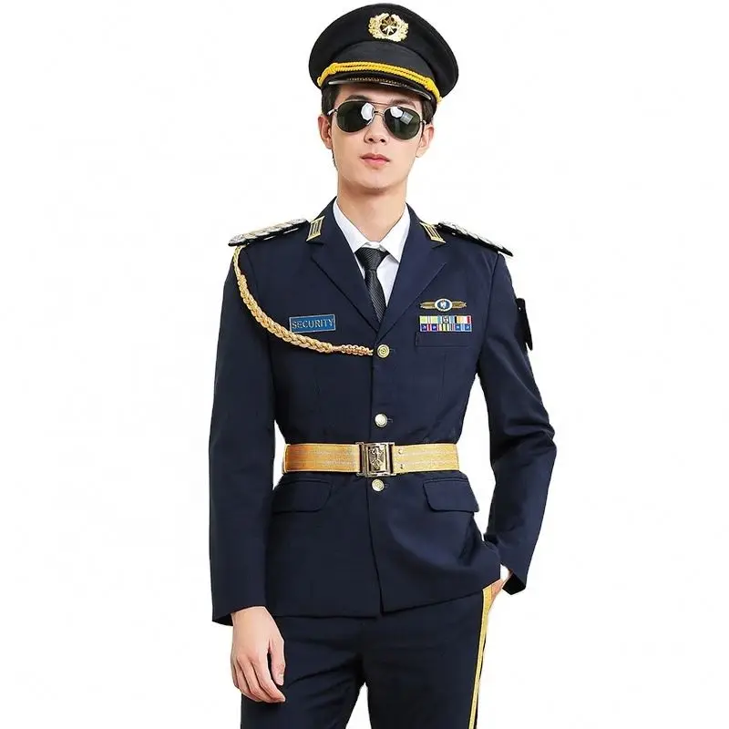 

New Design Custom Security Uniform Suit With Accessories Commander Officer Uniform