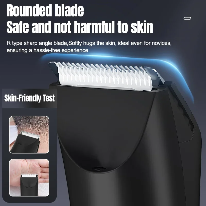 Resuxi 987 Painless Groin & Body Hair Trimmer Skin Safe Trimmer Blade Waterproof Groomer Rechargeable Men USB-C Ball Shaver IPX7 3