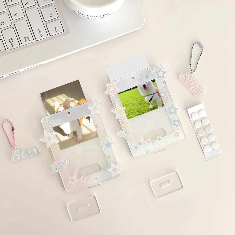 INS Star Series Photo Frame Acrylic Cartoon Photocard Holder Korean Ins Idols Card Holder Photo Stand Card Display Stand Decor 6