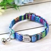 Personalized Cat Collar Adjustable Puppy Dog Collars With Safety Buckle Free Engraved ID Nameplate Bell Anti-lost Kitten Collars 4