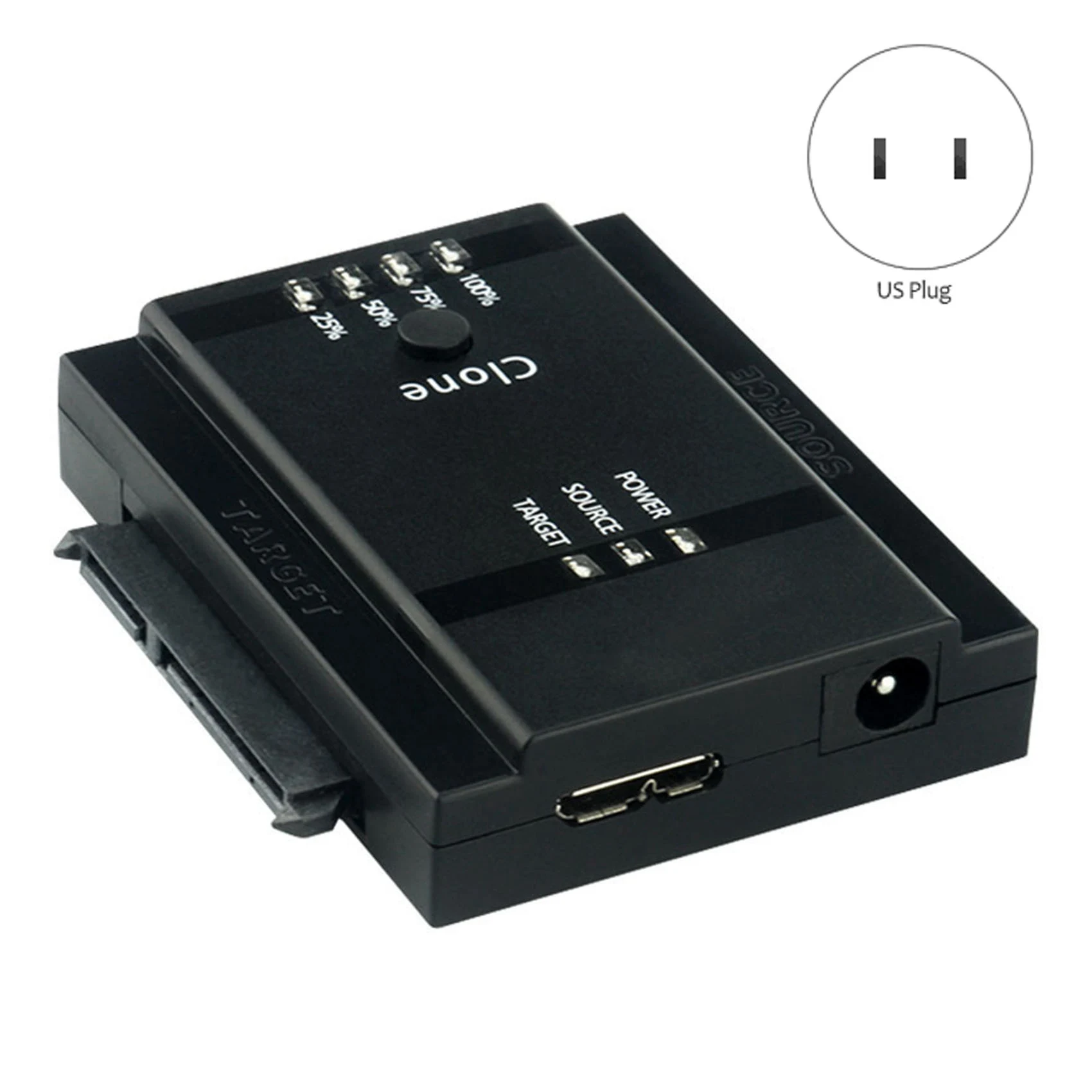 2.5 3.5 HDD SSD(EU 플러그) 용 데이터 전송 변환기, USB3.0-SATA3.0 어댑터, 하드 디스크 SATA-USB3.0