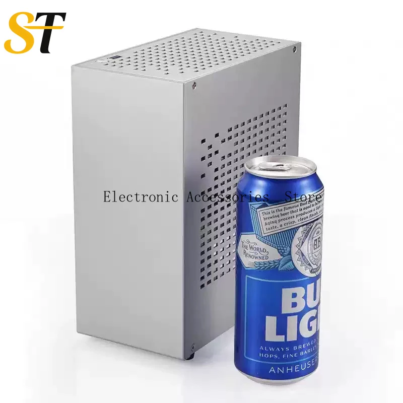 SKTC A07 모든 알루미늄 ITX 미니 게임 케이스 4.3L 단일 팬 그래픽 카드 소형 1U 전원 공급 장치 36MM 팬