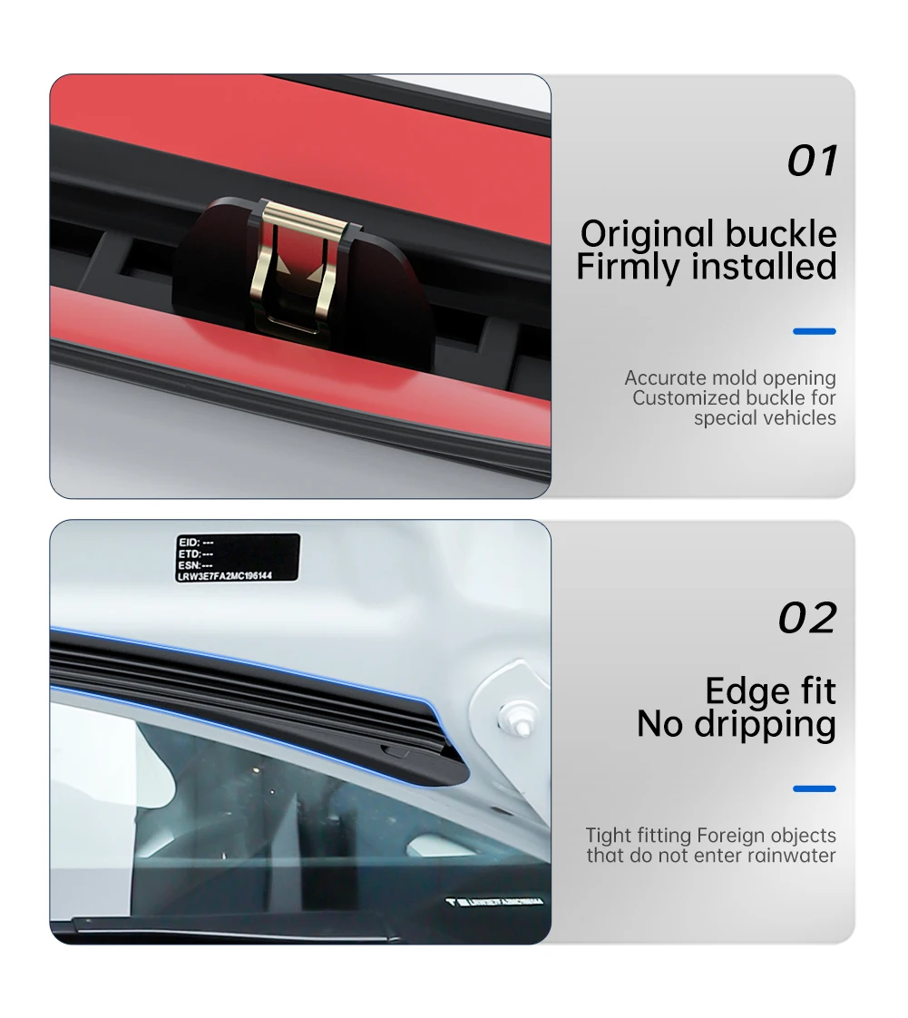 Front Hood Dust Proof Seal Waterproof Strip For Tesla Model Y 3 Car Accessories
