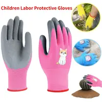 Cartoon Children Fun Labor Protective Gloves Gardening Pulling Grass Picking Dish Thickened Wear-Resistant Non-Slip Latex Gloves 1
