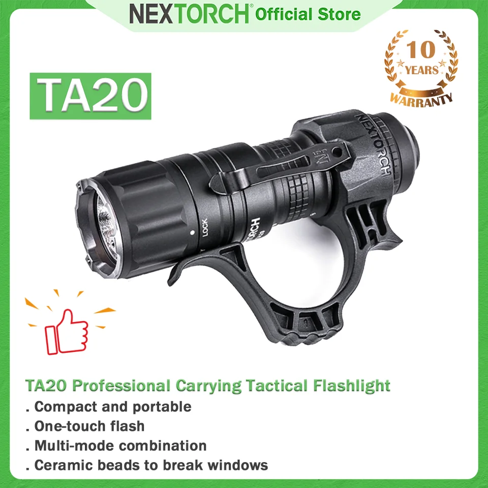 Nextorch TA20 1000 Lumen tactical torch Professional Carrying
