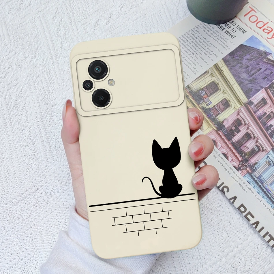 Premium Liquid Silicone Monster Cat Phone Case with Camera Protection – Enhanced Bumper Back Cover