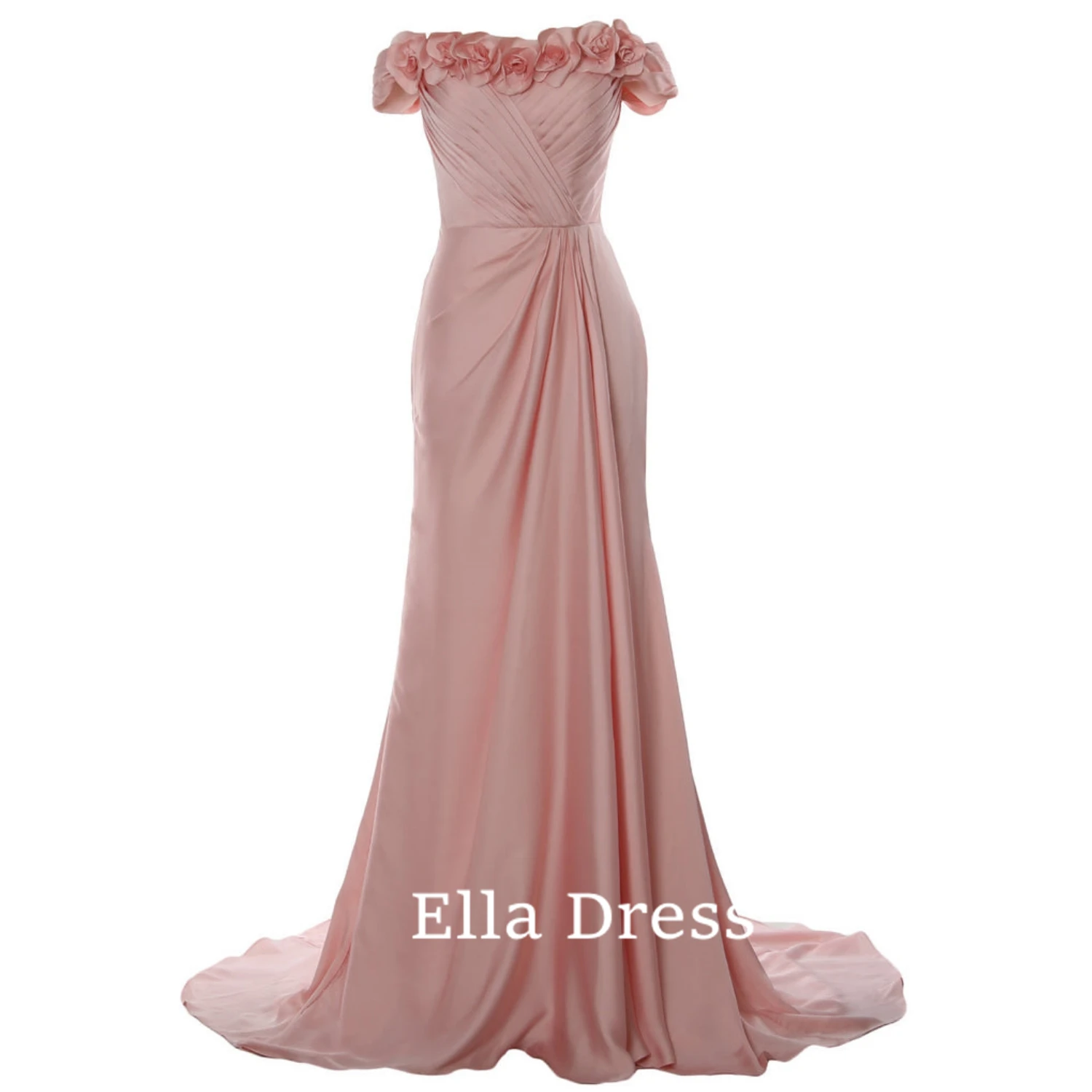 

Роскошное вечернее платье Ella с открытыми плечами и цветочной аппликацией, роскошное вечернее платье из Дубая, элегантные роскошные танцевальные платья знаменитостей