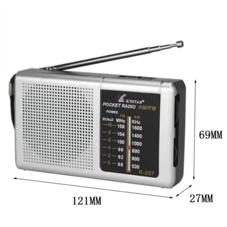 AM FM Portable Mini Two Band Radio Full-wave Band Battery Powered Radio Built-In Speaker Outdoor Emergency Radio for Elders