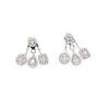 Geometric cz earring front back double sided ear stud elegance luxury wedding bridal gift fashion gorgeous women jewelry 5