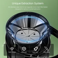 Sejoy Presse-agrumes compact pour fruits, machine d'extraction de jus, fonctionnalités de sécurité multiples, vitesse d'extraction centrifuge réglable 4