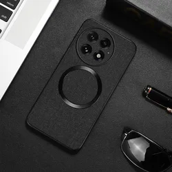 Magsafe Abbigliamento Design Anti-Shock Caso Rigido in PU Pelle, Attacco Magnetico