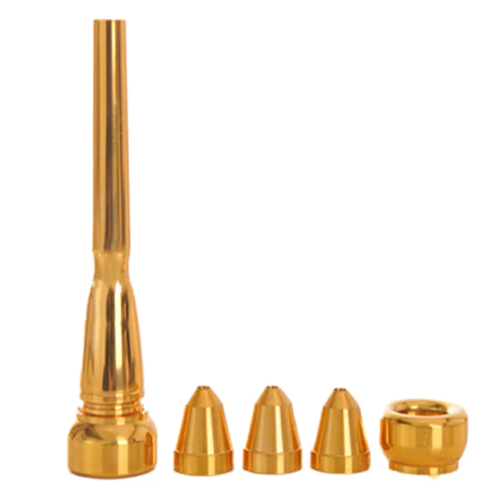 

5 PCS Trumpet Mouthpiece Trumpet Mouthpiece For Brass Parts Trumpet Mouthpiece Set With Golden Plated Convertible