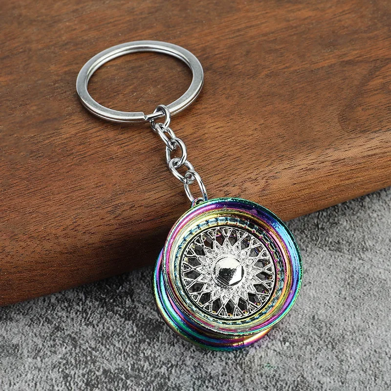 Llavero De Llanta De Coche - Diseño De Rueda De Metal, Pequeño, Para Llaves, Mochila O Decoración