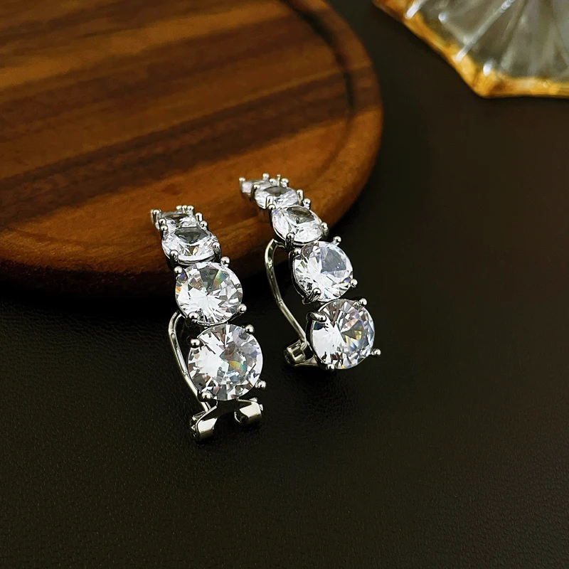 كريستال الزركون استرخى أقراط للنساء مزاجه رائعة قو...