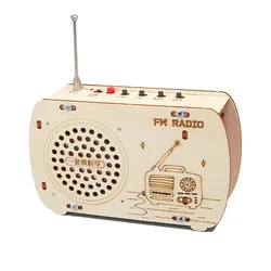 Wooden Radio Kit: Mechanical Assembly Hands - On Learning and DIY Craft (WHITE)